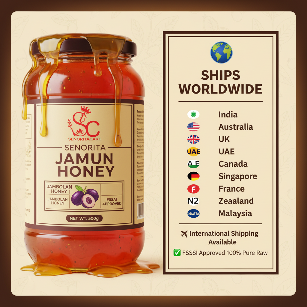 Senorita Jamun Honey 500g international shipping worldwide by SenoritaCare