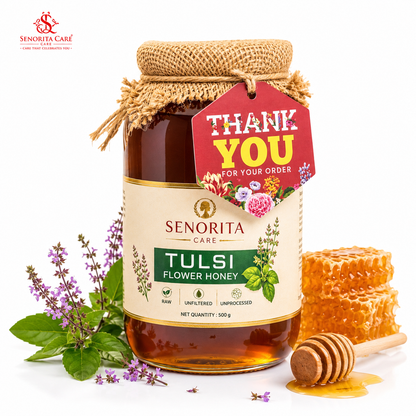 Senorita Tulsi Flower Shudh Honey | Energy Booster & Glow Women’s Wellness 500 gm