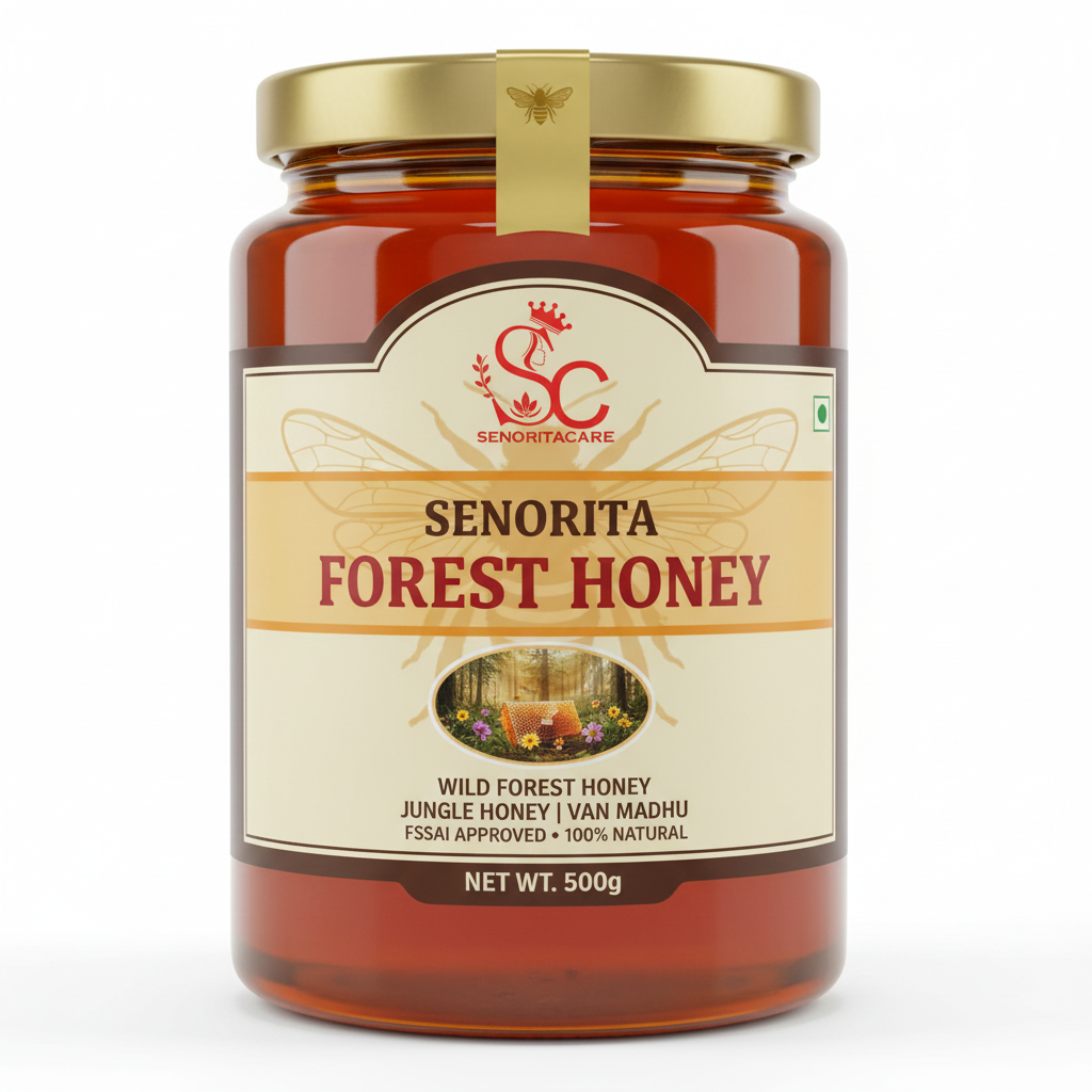 Senorita Forest Honey 500g pure raw wild forest honey family pack FSSAI approved by SenoritaCare