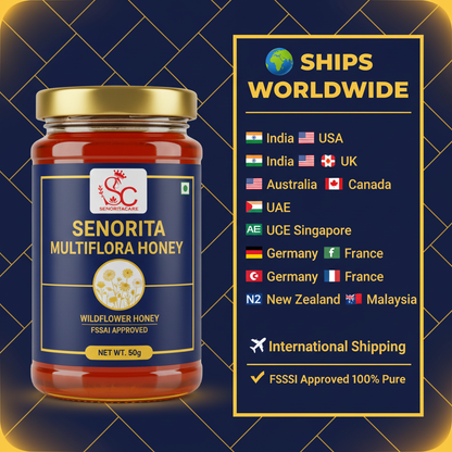 Senorita Multiflora Honey 50g international shipping worldwide by SenoritaCare