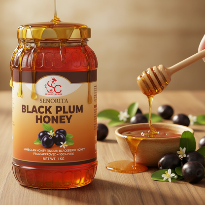 Senorita Black Plum Flower Honey 1kg Jamun honey lifestyle warm wood Jamun fruits by SenoritaCare