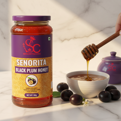 Senorita Black Plum Flower Honey 50g Jamun honey Ayurvedic wellness usage by SenoritaCare