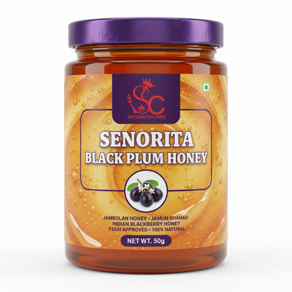 Senorita Black Plum Flower Honey 50g pure Jamun honey honey texture label FSSAI approved by SenoritaCare