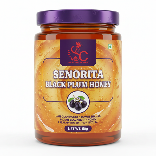 Senorita Black Plum Flower Honey 50g pure Jamun honey honey texture label FSSAI approved by SenoritaCare