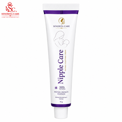 Tube of Senorita Care Nipple Care cream on a white background