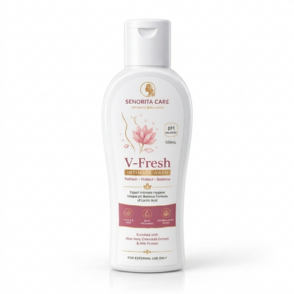 Senorita Care V-Fresh Intimate Wash bottle by senoritacare