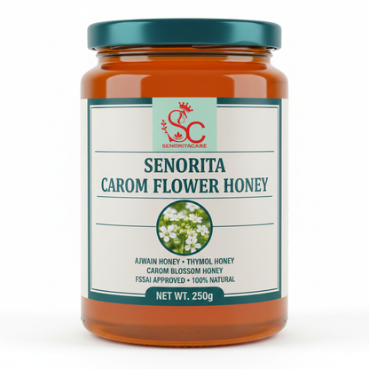 Senorita Carom Flower Honey 250g pure Ajwain honey thymol honey FSSAI approved by SenoritaCare
