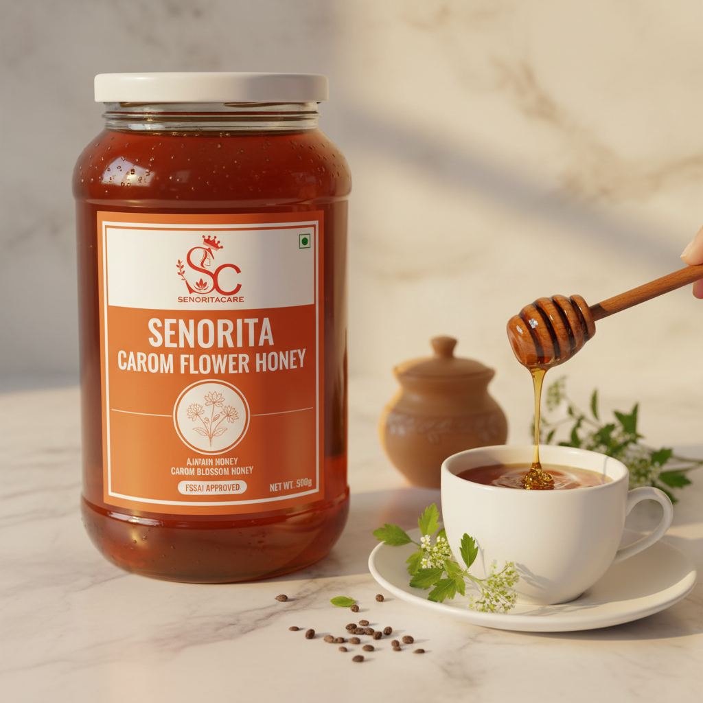 Senorita Carom Flower Honey 500g Ajwain honey Ayurvedic wellness usage by SenoritaCare