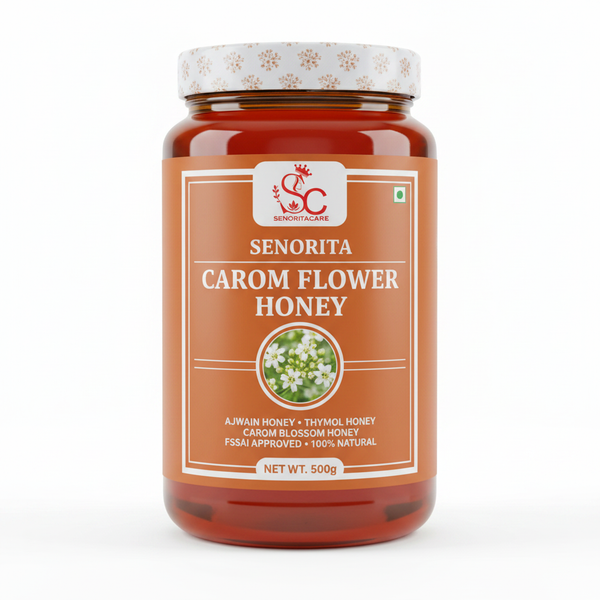 Senorita Carom Flower Honey 500g pure Ajwain honey thymol honey FSSAI approved by SenoritaCare
