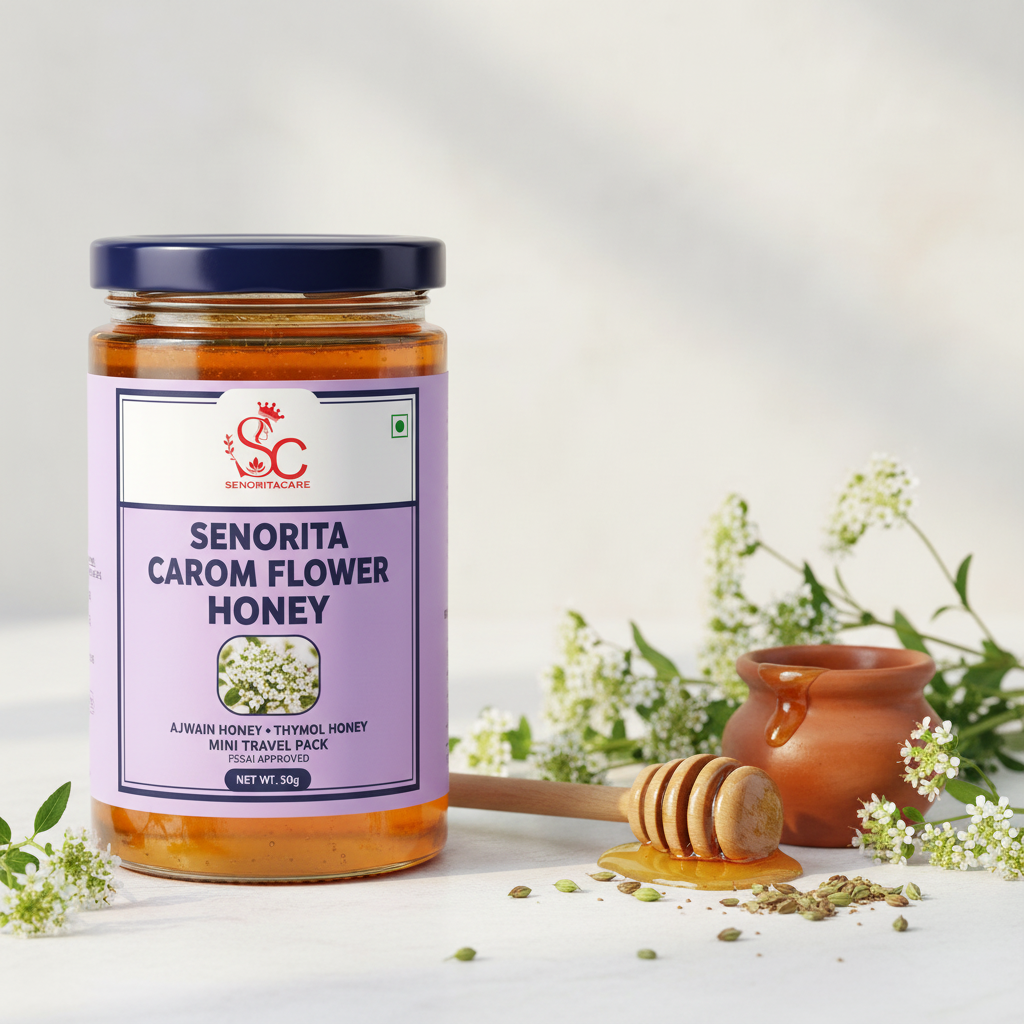 Senorita Carom Flower Honey 50g Ajwain honey lifestyle carom flowers travel by SenoritaCare