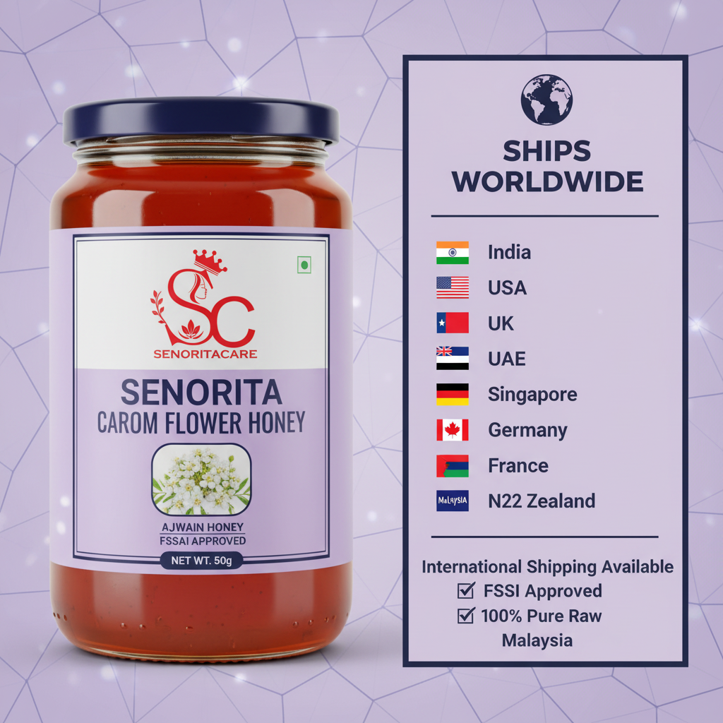 Senorita Carom Flower Honey 50g international shipping worldwide by SenoritaCare