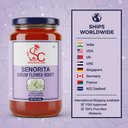 Senorita Carom Flower Honey 50g international shipping worldwide by SenoritaCare