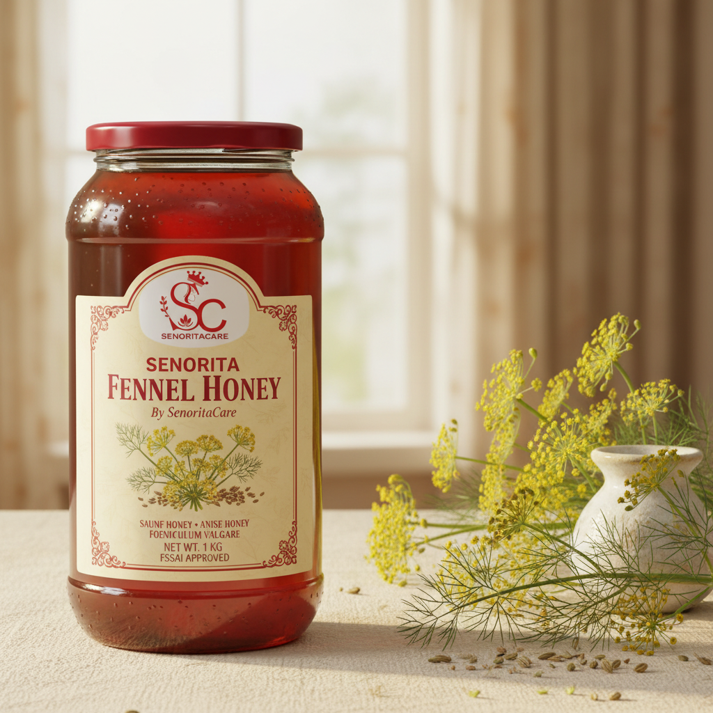 Senorita Fennel Honey 1kg saunf honey lifestyle fresh fennel herbs by SenoritaCare