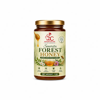 Senorita Forest Honey 1kg Glass Jar– Pure Wild Raw Honey by Senoritacare