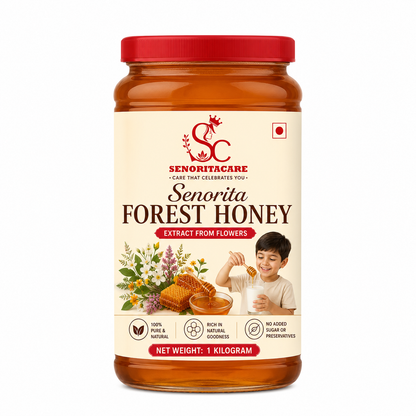 Senorita Pure Forest Honey 1kg Glass Jar – Unprocessed Wild Honey by Senoritacare