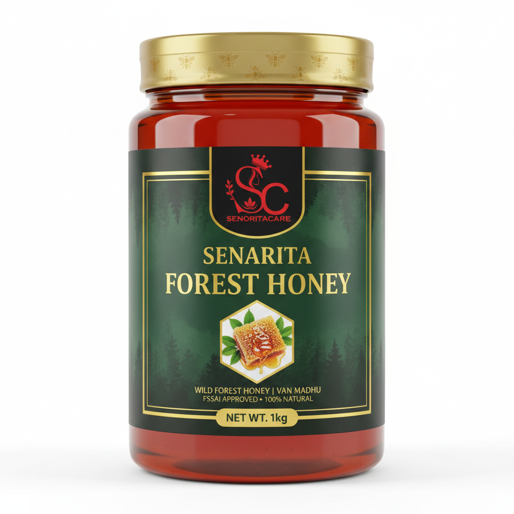 Senorita Forest Honey 1kg pure raw unfiltered wild forest honey FSSAI approved by SenoritaCare