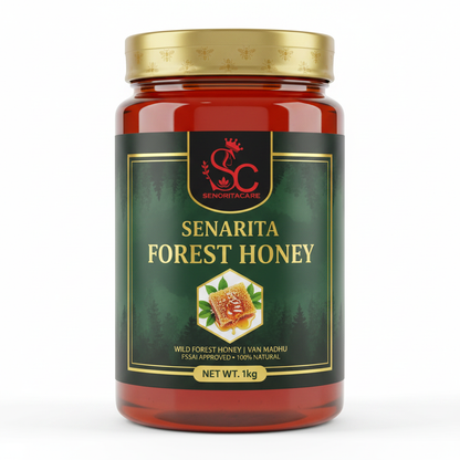 Senorita Forest Honey 1kg pure raw unfiltered wild forest honey FSSAI approved by SenoritaCare