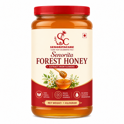 Senorita Forest Honey 1kg Glass Jar – Natural Immunity Booster Honey by Senoritacare