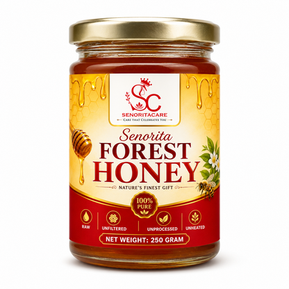 Senorita Forest Honey 250g Glass Jar – Pure Wild Raw Honey by Senoritacare