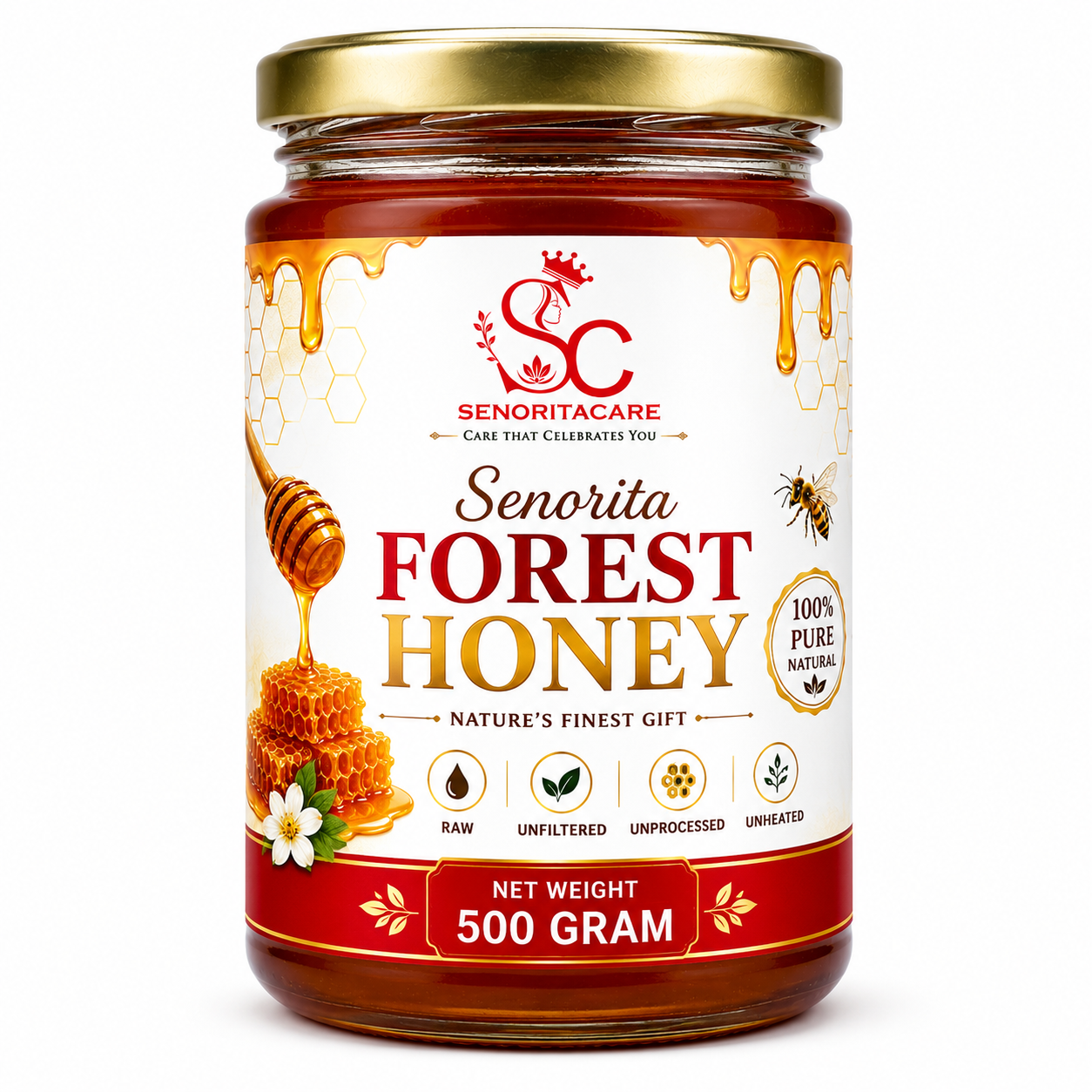 Senorita Forest Honey 500g – Pure Wild Raw Honey by Senoritacare