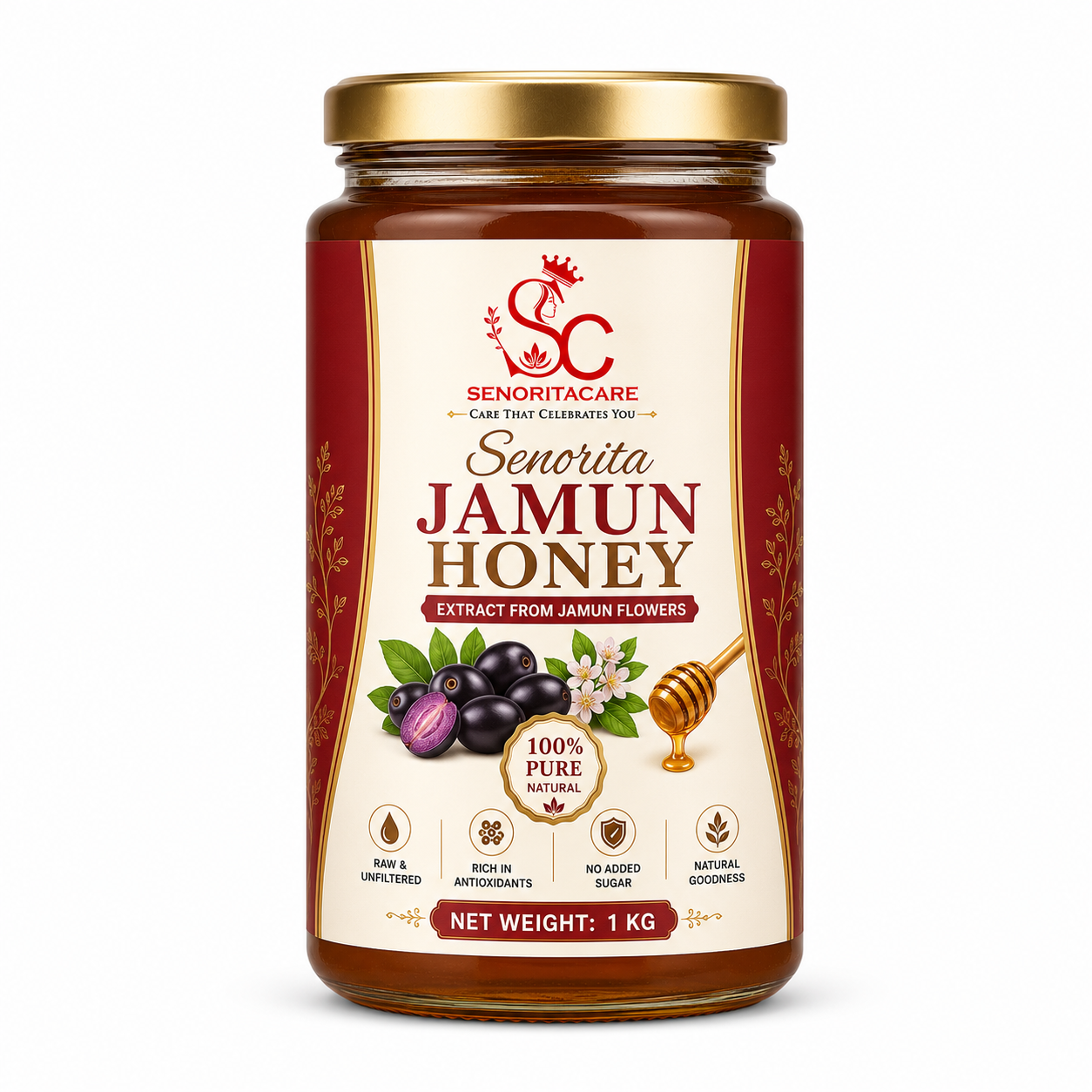 Senorita Pure Jamun Honey 1kg – Raw Natural Honey by Senoritacare