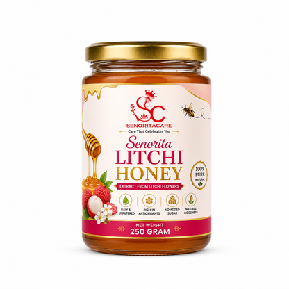 Senorita Litchi Honey 250g Glass Jar – Pure Natural Litchi Flower Honey by Senoritacare