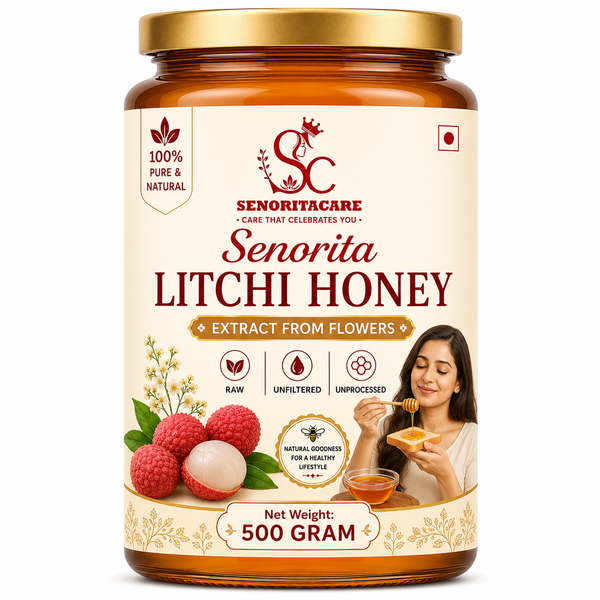 Senoritacare Litchi Honey 500g Glass Jar – Immunity Support & Women's Wellness Honey