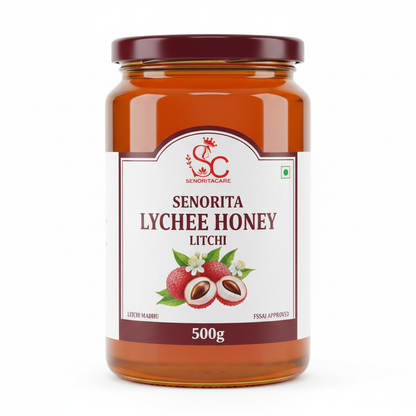 Senorita Lychee Flower Honey 500g pure litchi honey natural amber FSSAI approved by SenoritaCare