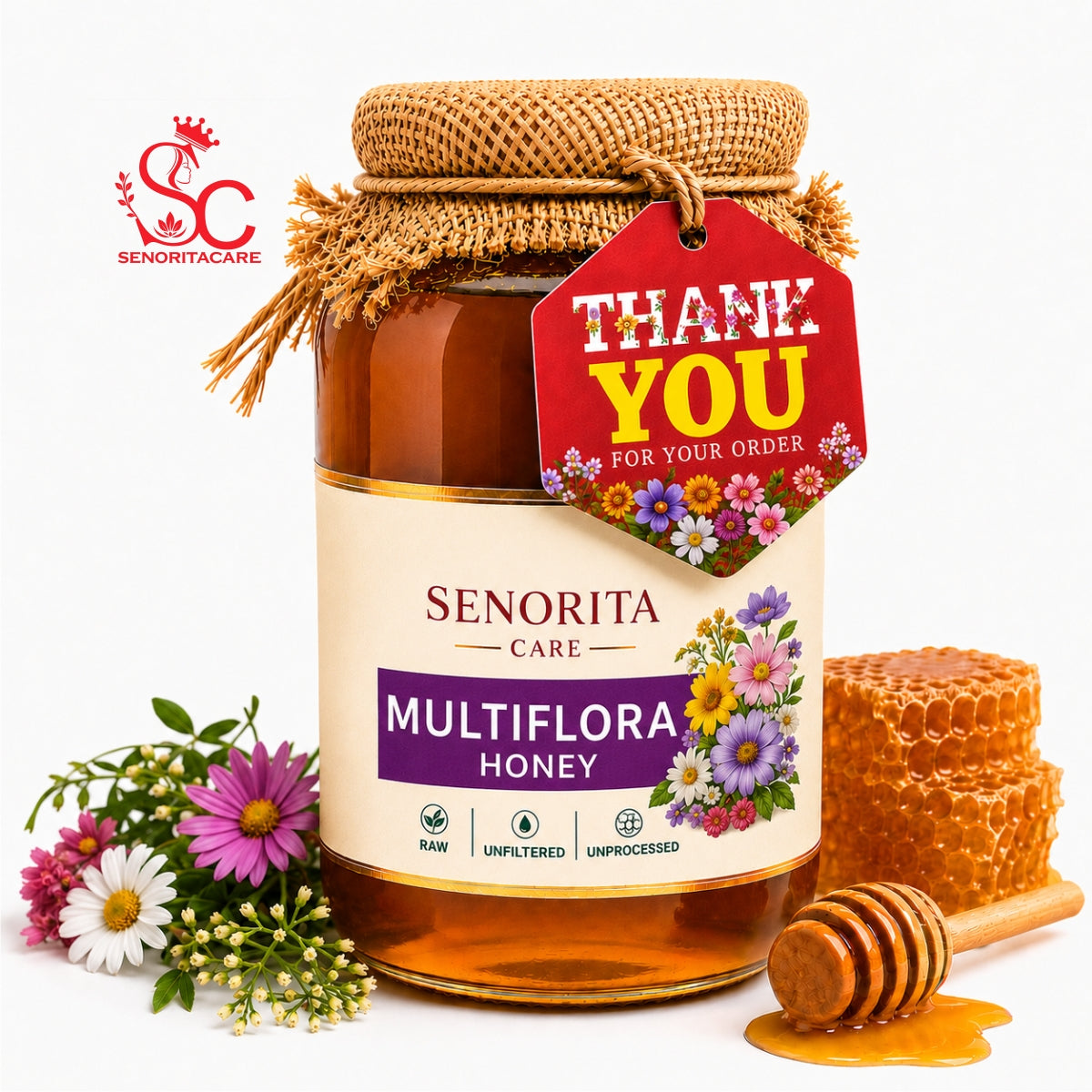 Senoritacare Multiflora Honey 500g  Daily Wellness & Natural Energy Honey