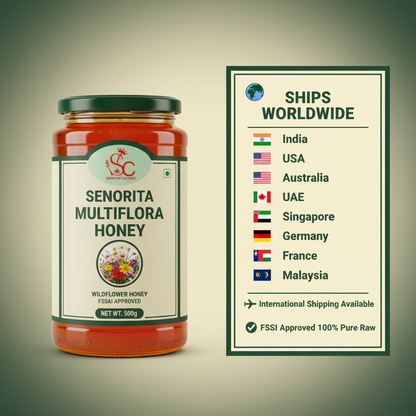 Senorita Multiflora Honey 500g international shipping worldwide by SenoritaCare