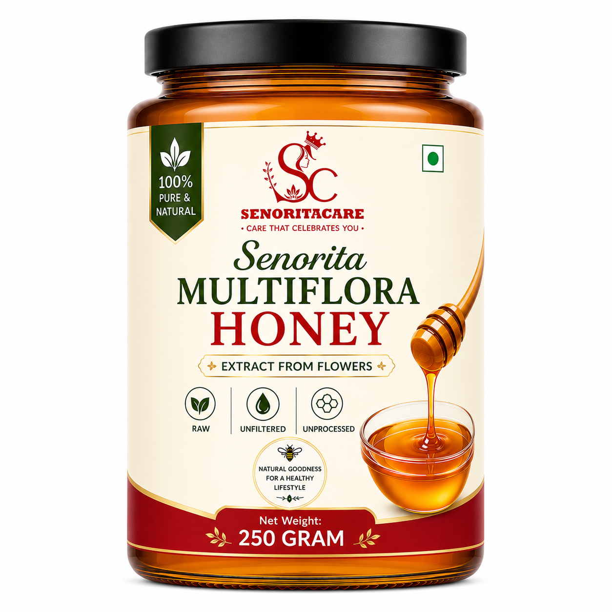Senorita Multiflora Honey 250g  Pure Natural Multi-Flower Honey by Senoritacare