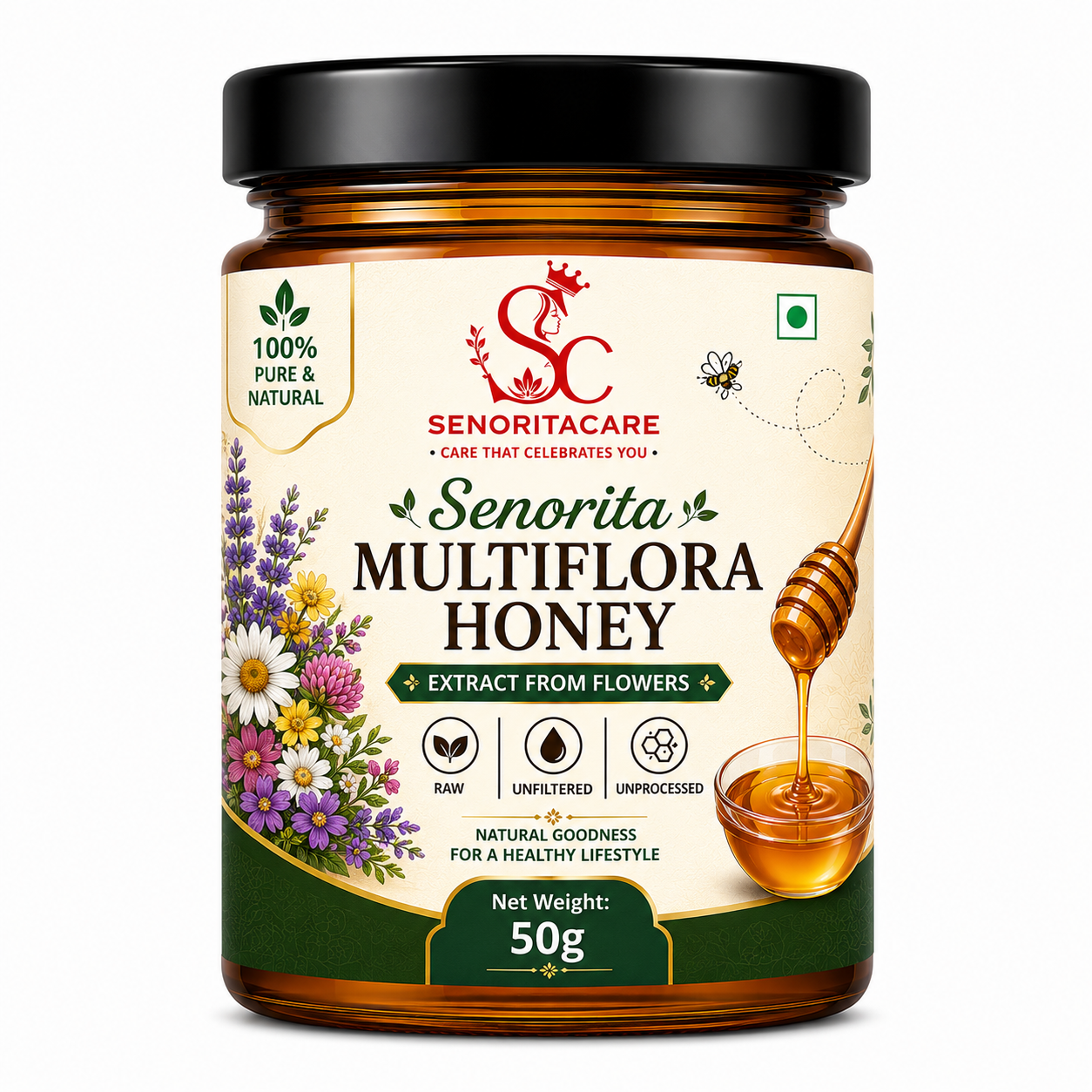 Senoritacare Multiflora Honey 50g – Daily Wellness & Natural Energy Honey