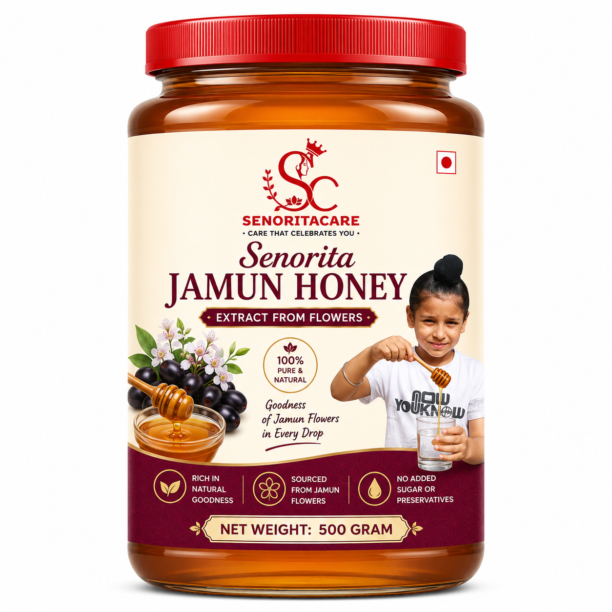 Senorita Jamun Honey 500g – Antioxidant Rich Natural Honey – Senoritacare