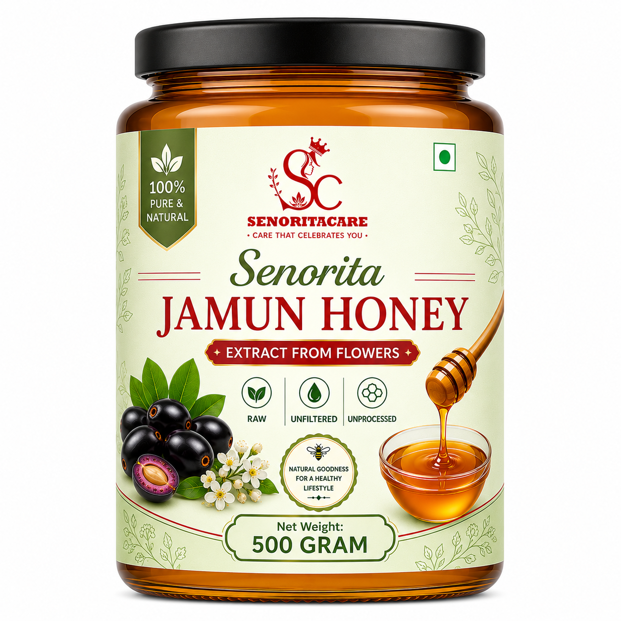 Senorita Pure Jamun Honey 500g – Raw Natural Honey by Senoritacare