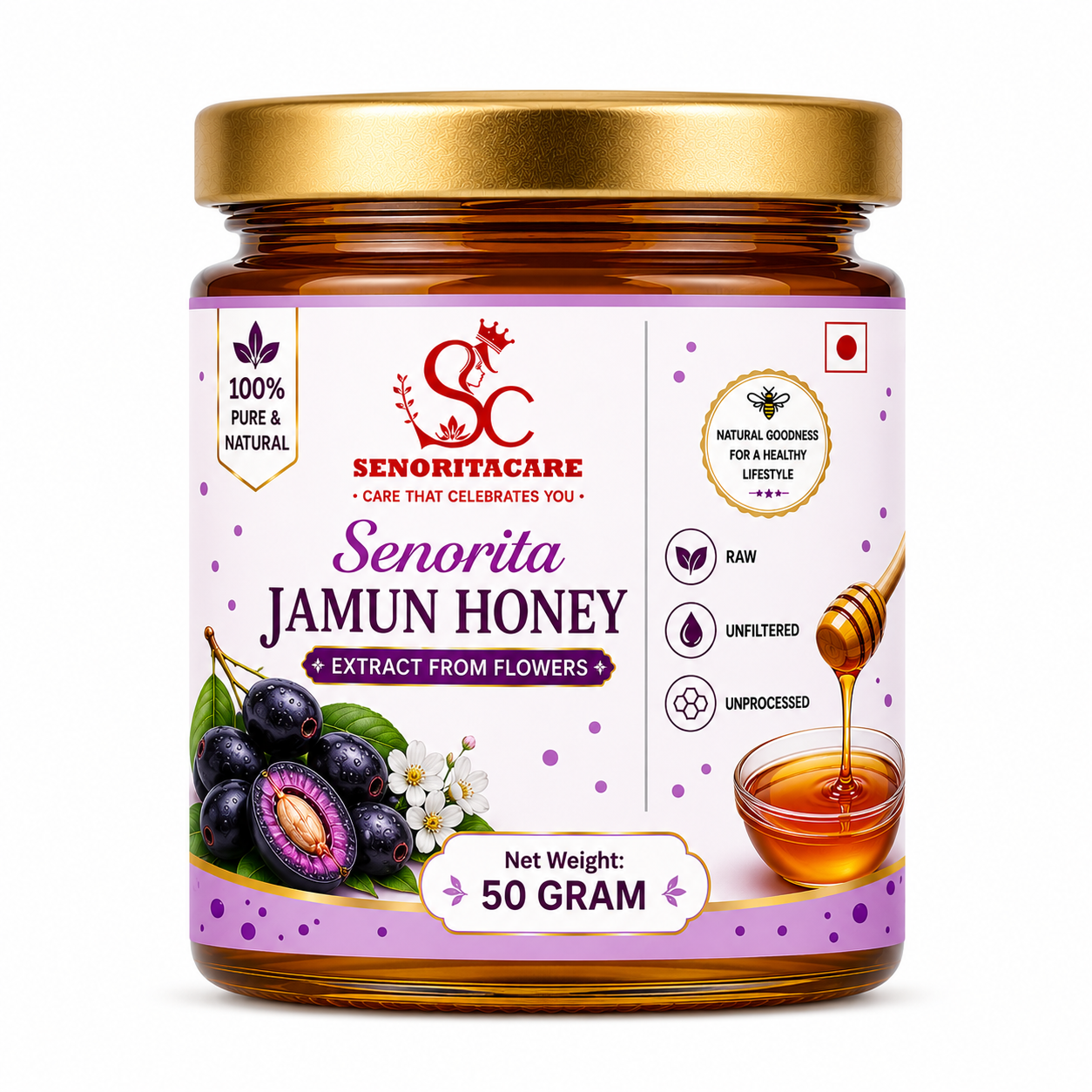 Senoritacare Jamun Honey 50g – Daily Wellness & Natural Energy Honey