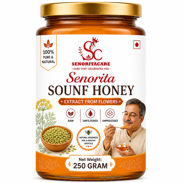 Senoritacare Sounf Honey 250g Glass Jar – Digestive Support & Immunity Honey