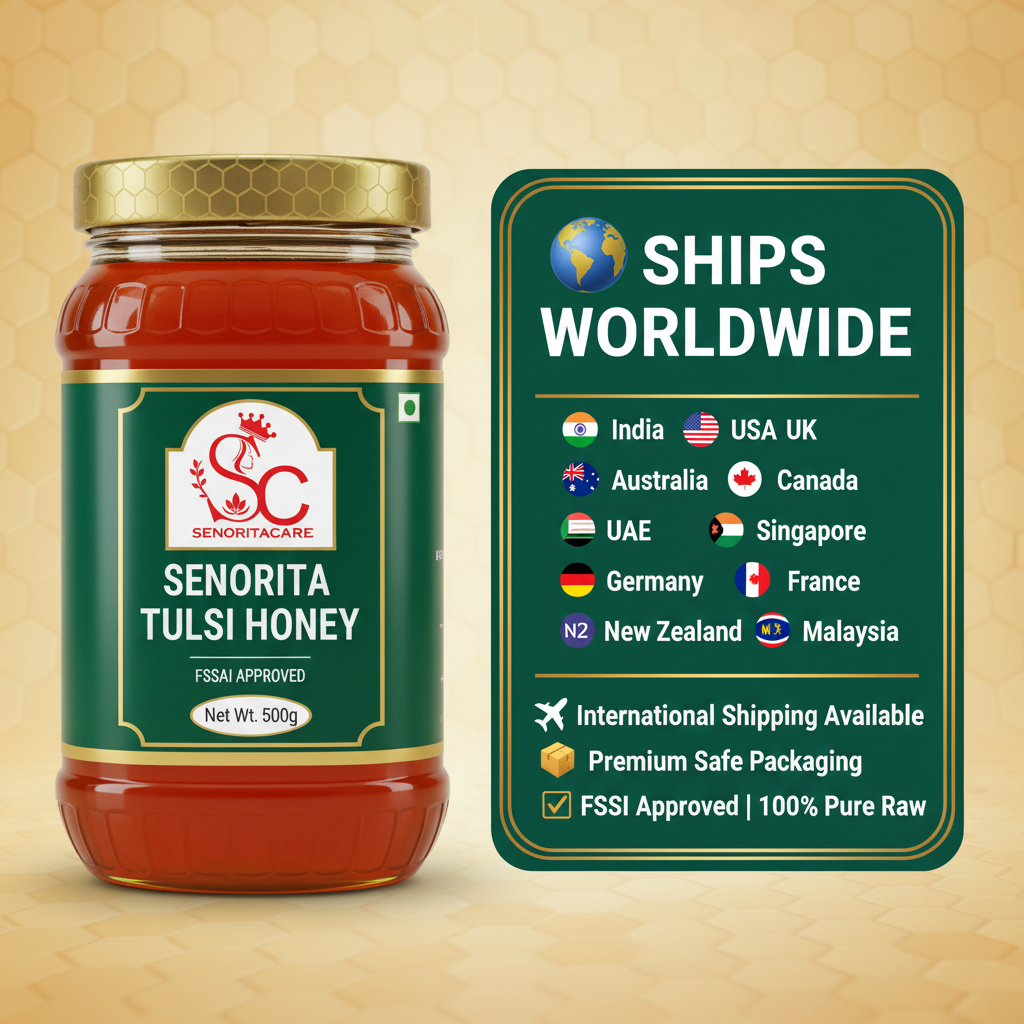 Senorita Tulsi Honey 500g international shipping worldwide