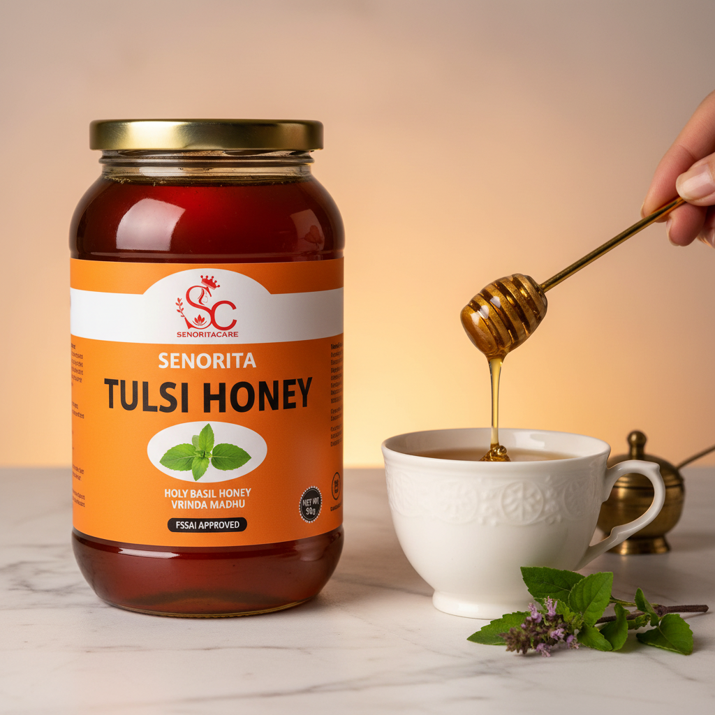 Senorita Tulsi Honey 50g daily wellness usage tulsi tea travel companion SenoritaCare