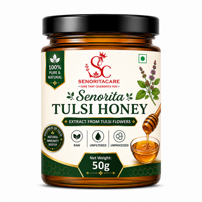 Pure Tulsi Honey 50g Ayurvedic Raw Honey for Immunity by Senoritacare