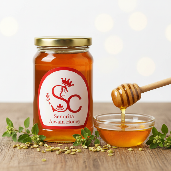 Ajwain Honey - Hero Shot- Get Now At SenoritaCare Online Store Pack 1 Kilogram